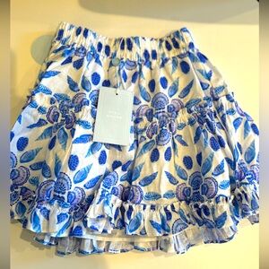 🐚 NWT • Hill House Paz Skirt in Blue Shell Mosaic • XS